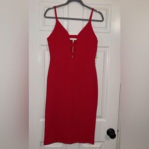 Sexy holiday red fitted dress Gianni bini size medium
